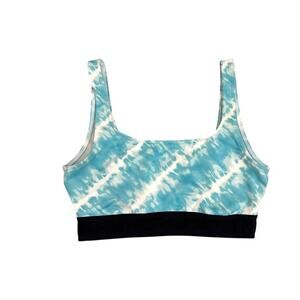 Victoria's Secret PINK Blue Tie Dye Athletic Sports Bra Size Women's Small